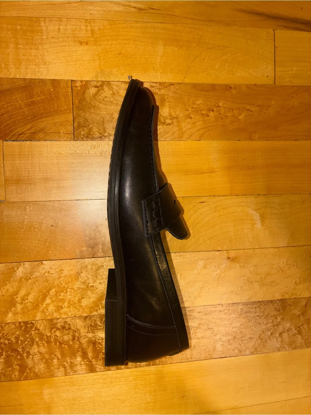 NWOT Sam Edelman Black Leather Penny Loafers for Women